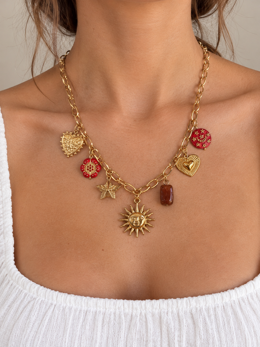 Collier vìntage acier inoxydable