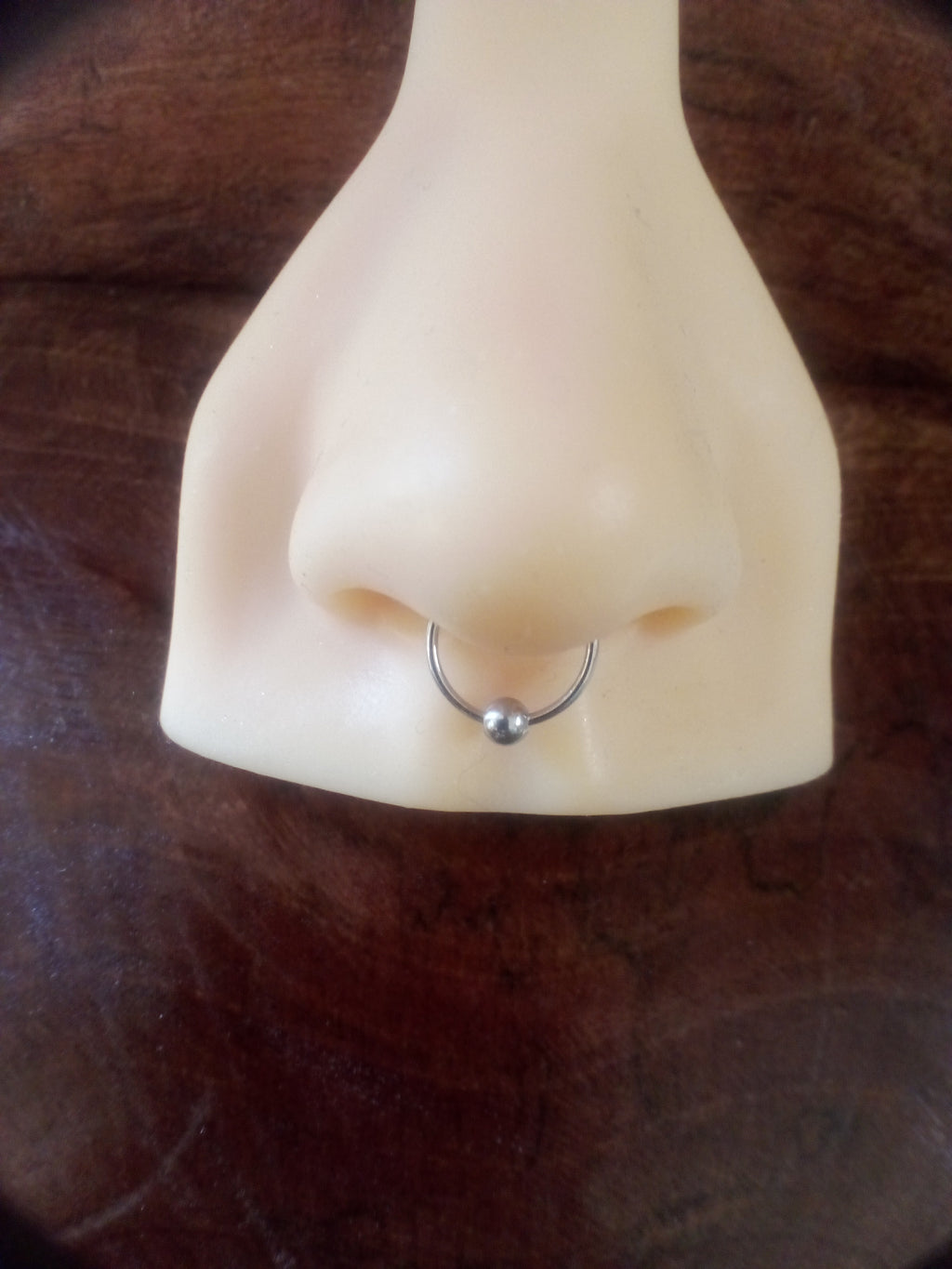 Faux piercing septum acier inoxydable