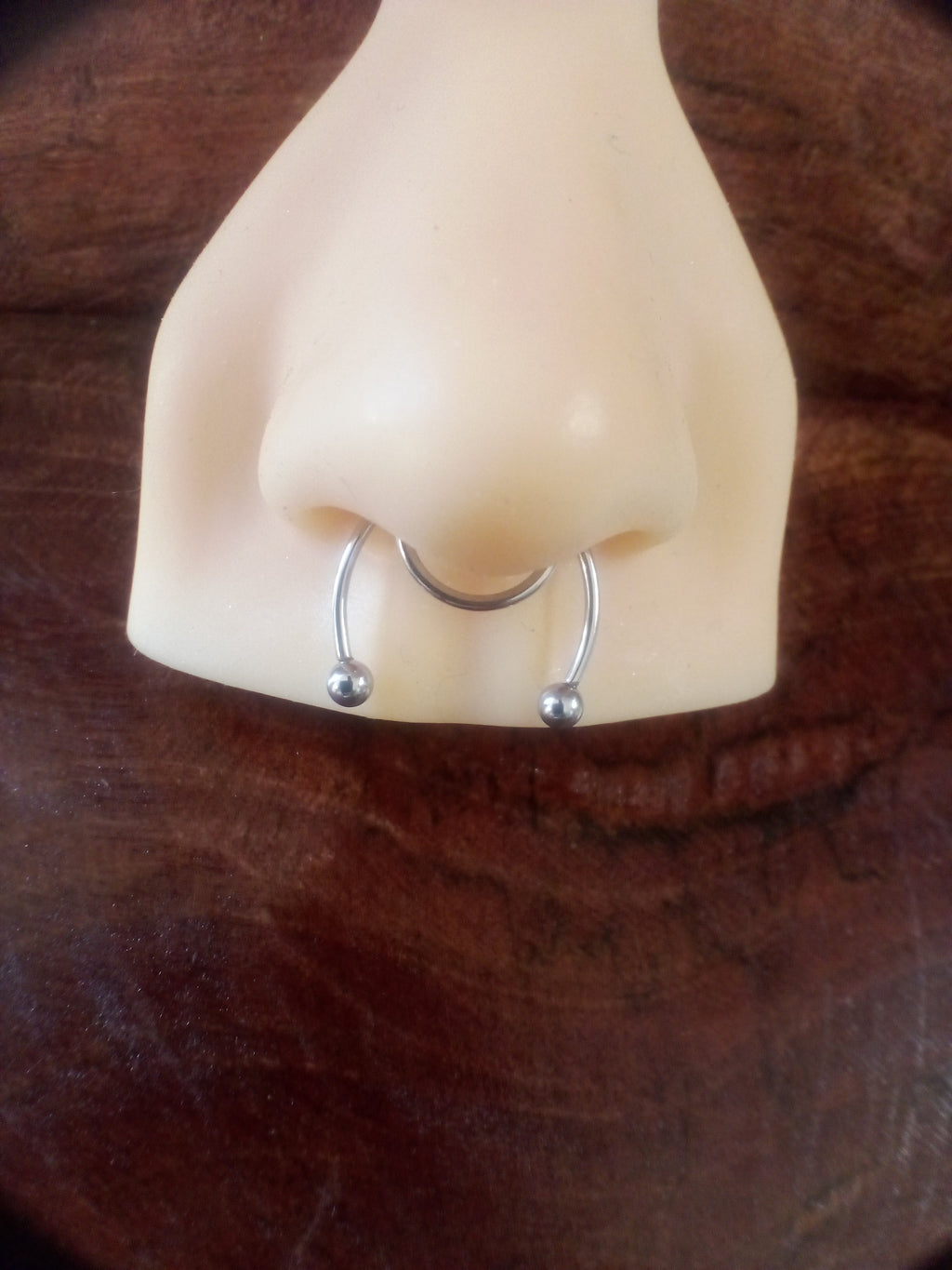 Faux piercing septum acier inoxydable