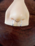 Faux piercing septum acier inoxydable