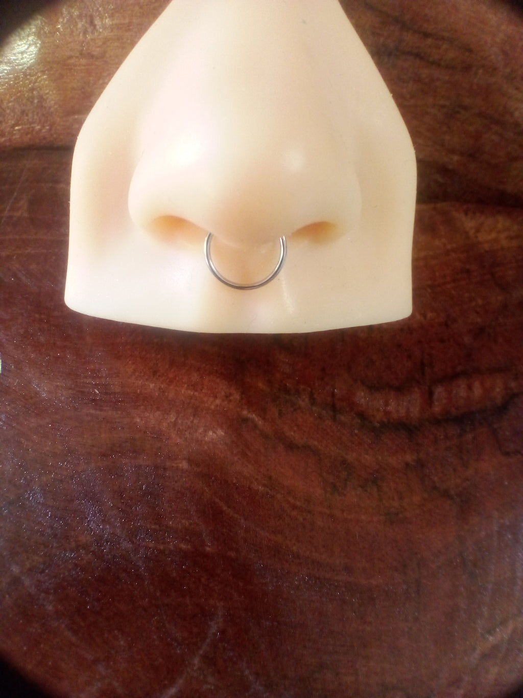 Faux piercing septum acier inoxydable