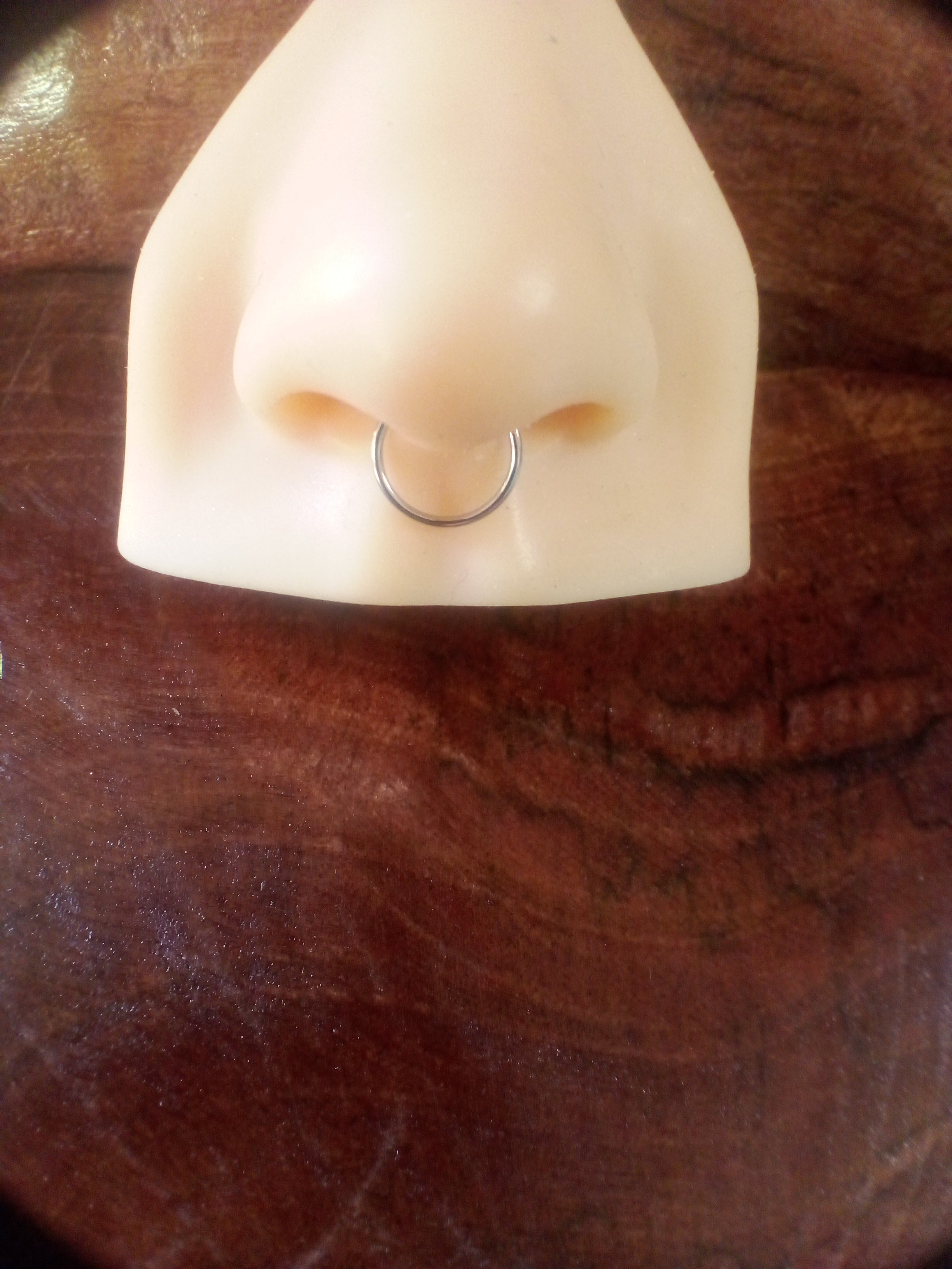 Faux piercing septum acier inoxydable