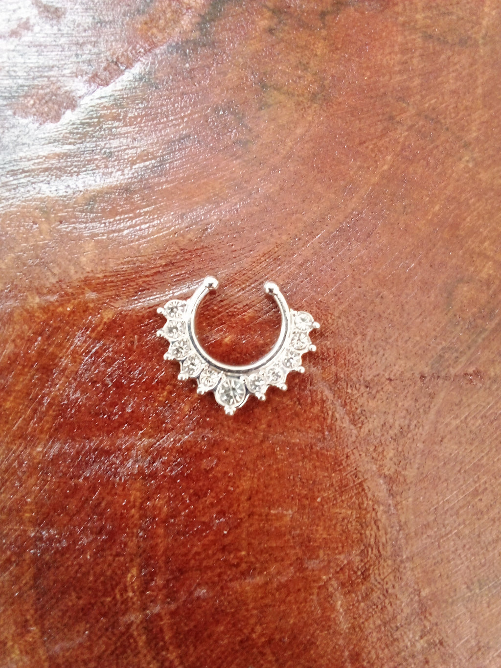 Faux piercing septum acier inoxydable