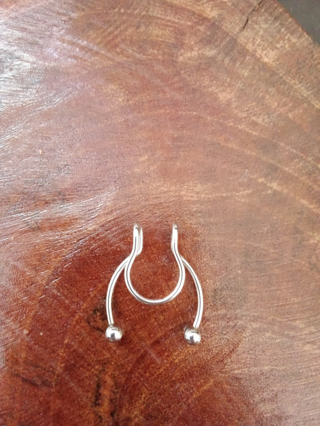 Faux piercing septum acier inoxydable