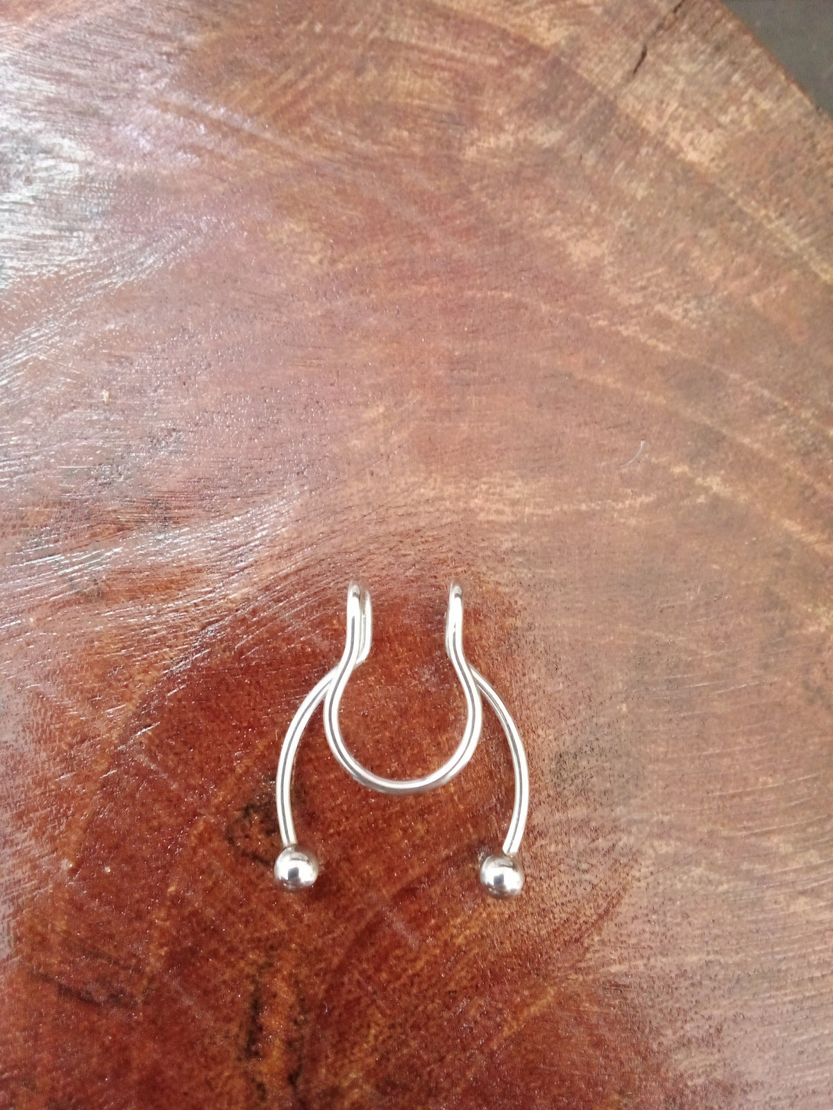 Faux piercing septum acier inoxydable