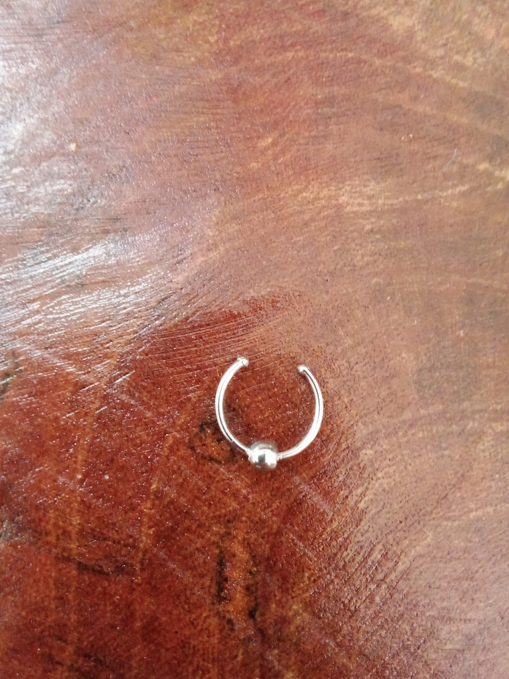 Faux piercing septum acier inoxydable