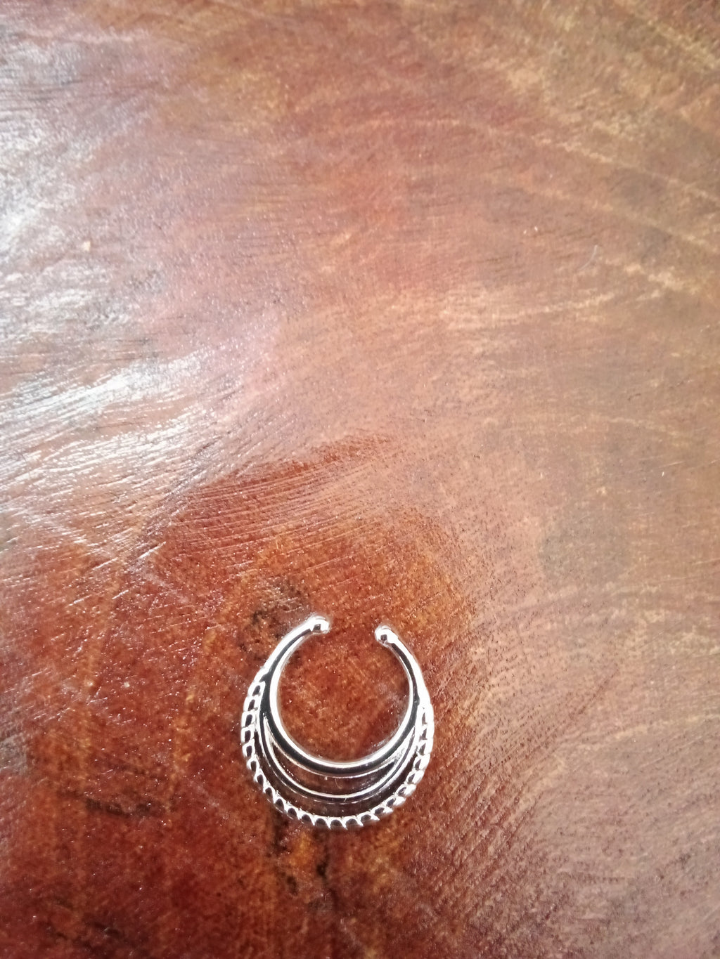 Faux piercing septum acier inoxydable