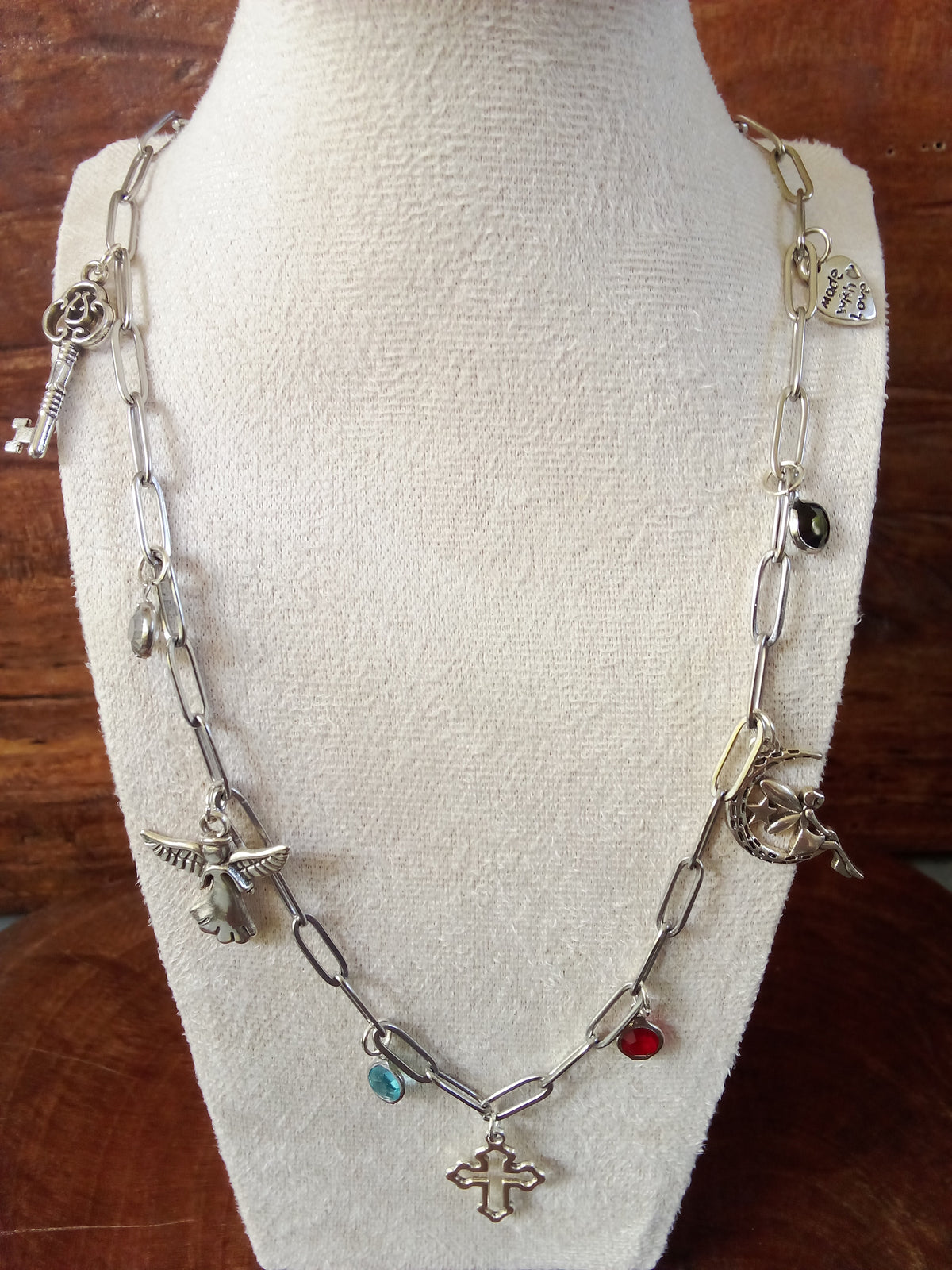 Collier breloque chaîne acier inoxydable