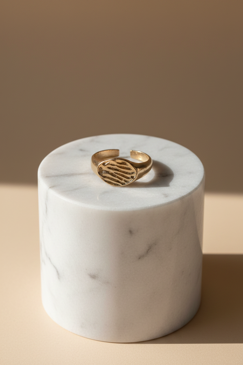 Bague chevalière gravée