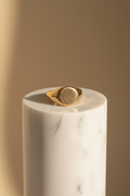 Bague chevalière lisse