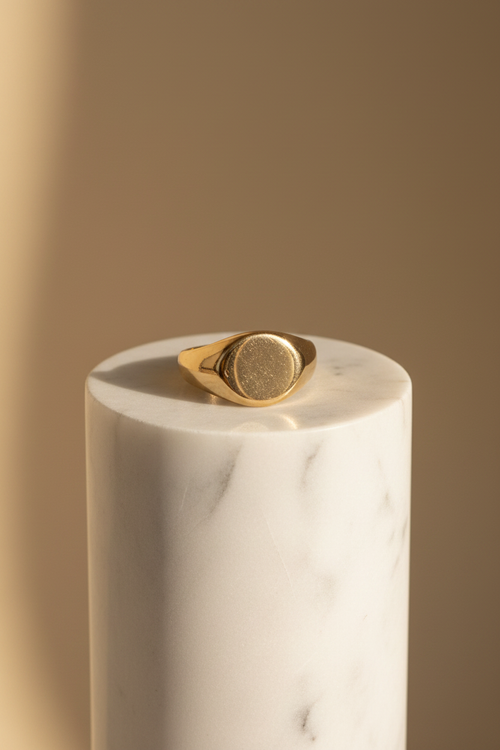 Bague chevalière lisse