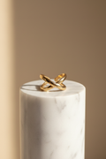 Bague croisée géométrique