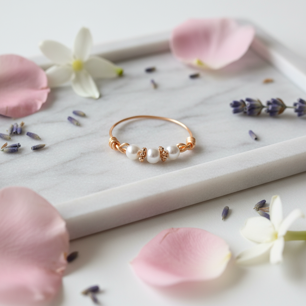 Bague sur plateau marbre