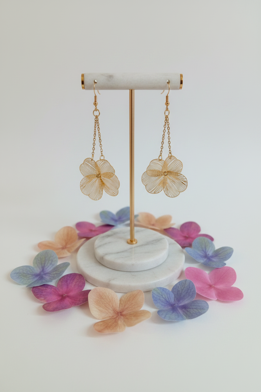 Boucles d'oreilles sur présentoir