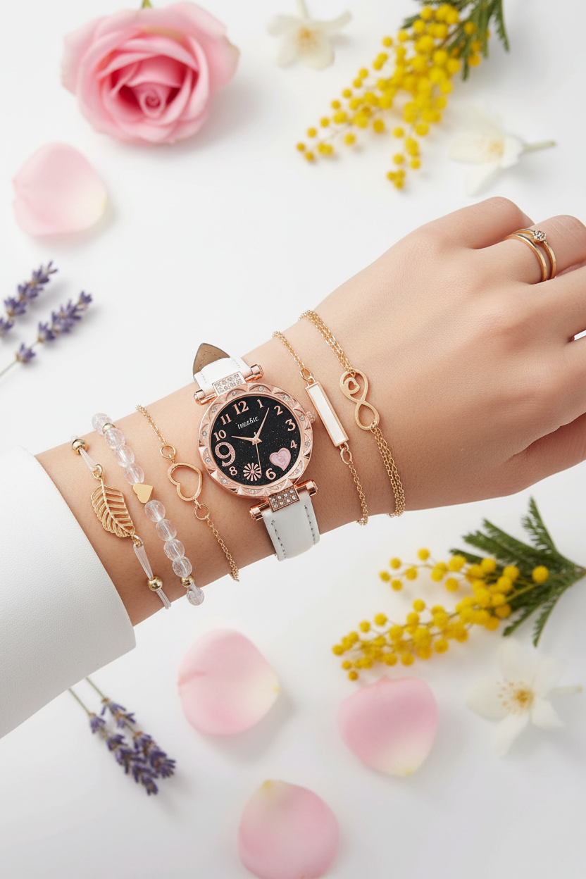 Ensemble montre blanche corrigé