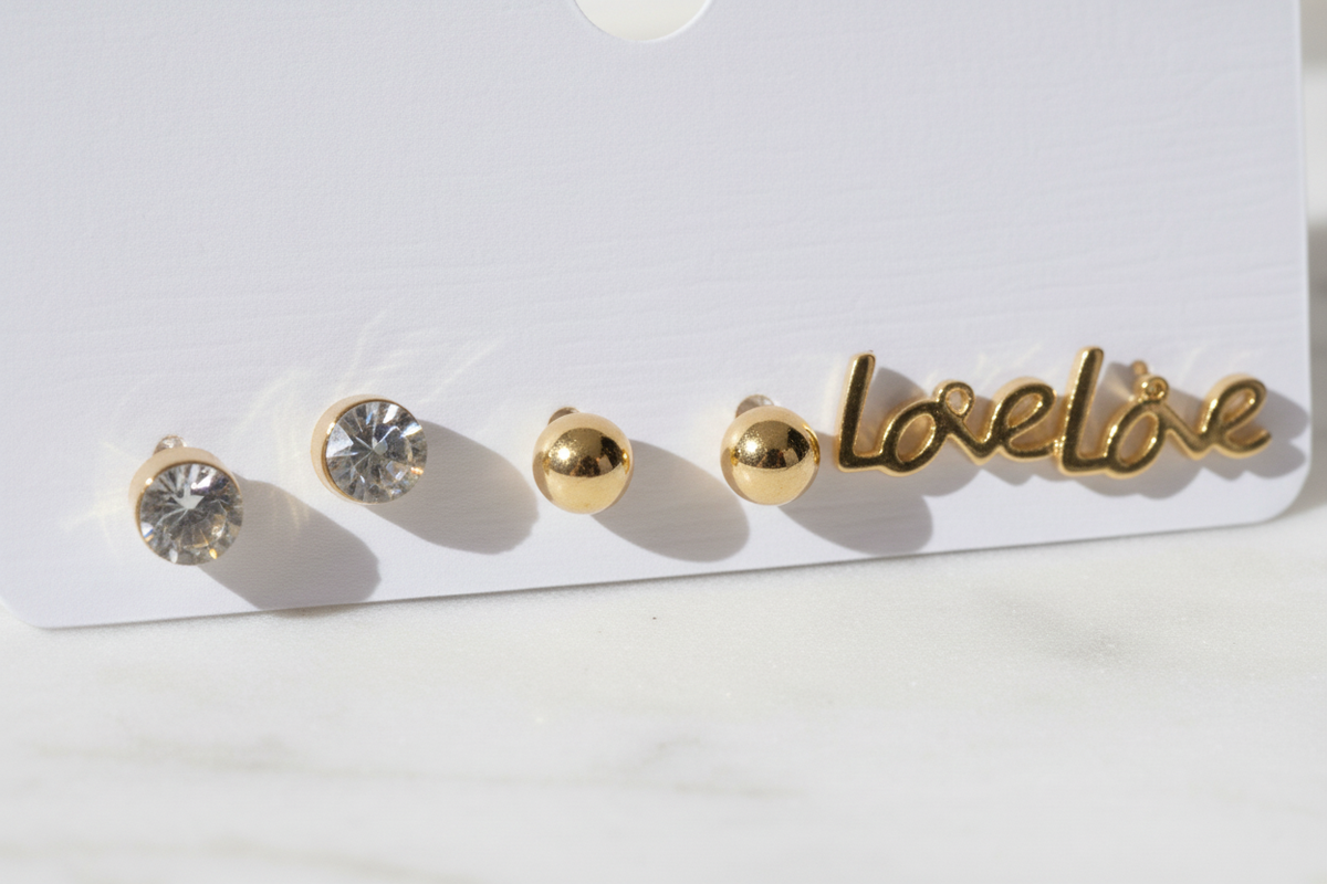 Macro boucles d'oreilles